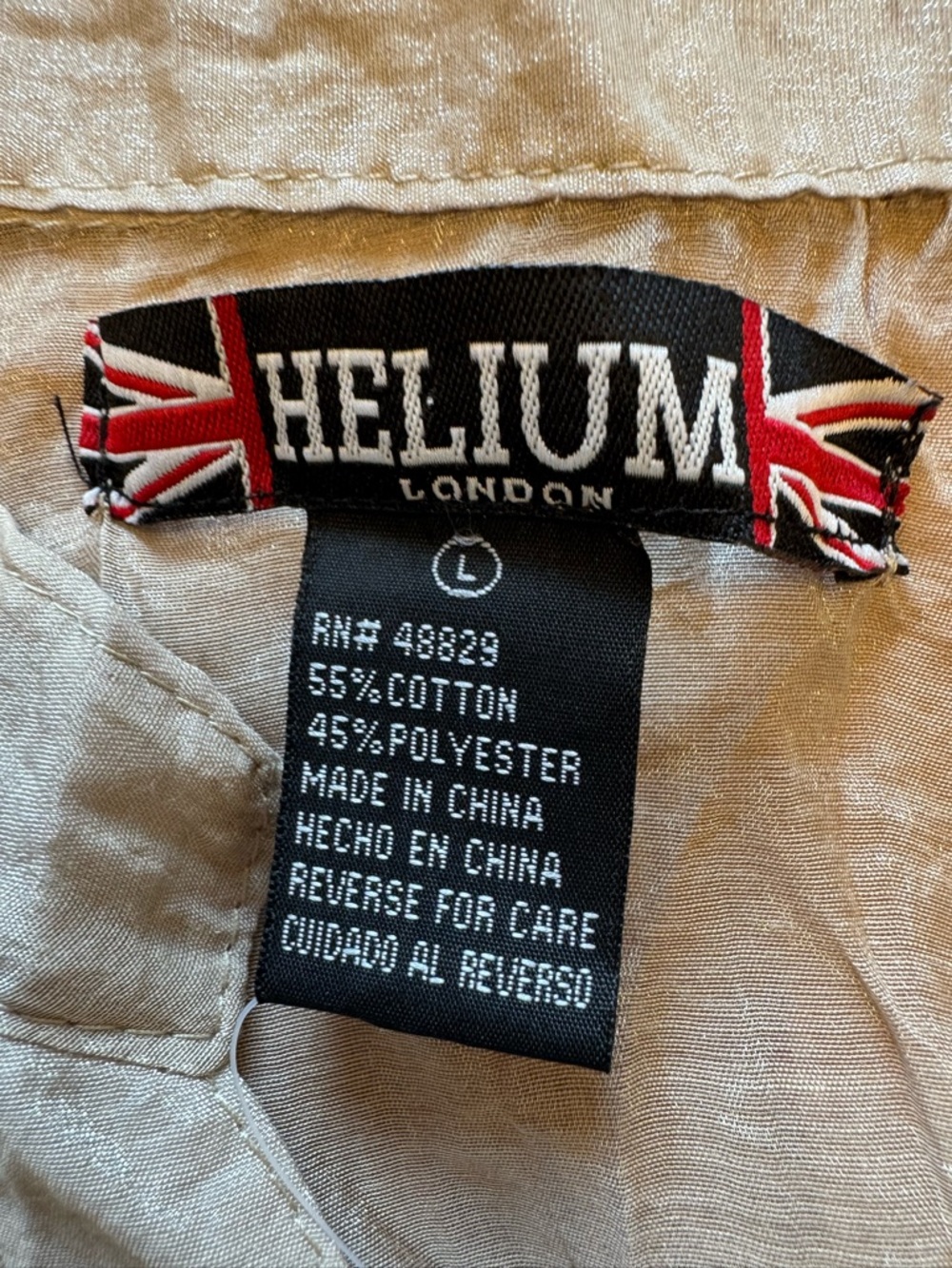 Helium London Women’s Cream Peplum Blouse Size L – NWT - Picture 3 of 7